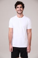 CAMISETA DE ALGODÃO COM GOLA REDONDA