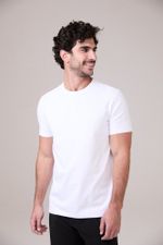 CAMISETA DE ALGODÃO COM GOLA REDONDA
