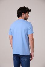 CAMISETA DE ALGODÃO COM GOLA REDONDA