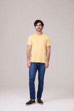 CAMISETA DE ALGODÃO COM GOLA REDONDA