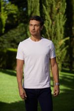 CAMISETA DE ALGODÃO COM GOLA REDONDA