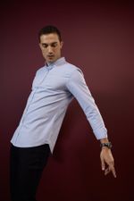CAMISA OXFORD DE MANGA LONGA