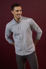 CAMISA OXFORD DE MANGA LONGA