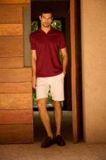 POLO DE ALGODÃO COM GOLA SEM BOTÕES