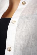 Camisa Munique, 100% linho - Natural