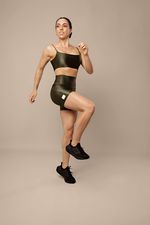 Short Muskeln Lenatex  Acetinado - Verde Militar
