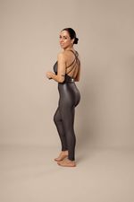 Macacão Welness Lenatex Acetinado - Chumbo
