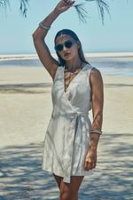 Vestido 100% linho - Natural