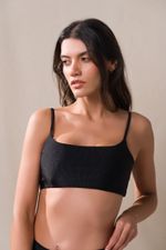 New Top Emergie Canelado - Preto