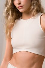 Top Eleganz Canelado - Off White