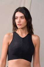 Top Eleganz Canelado - Preto