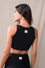 Top Eleganz Canelado - Preto