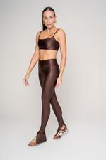 Legging Flare Acetinada - Espresso