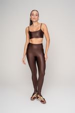 Legging Flare Acetinada - Espresso