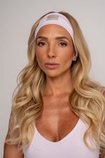 Faixa de cabelo - Rosa quartzo