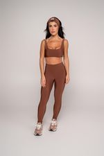 Legging New Sculpt - Canelado - Roasted Almond 