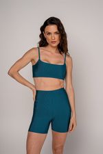 Short Basic - Canelado  - Esmeralda