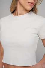 Cropped essence Canelado - Off White