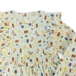 VESTIDO INFANTIL MANGA LONGA FRUTINHAS