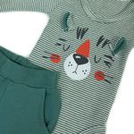 CONJUNTO BEBÊ BODY E CALÇA TIGER VERDE LISTRADO