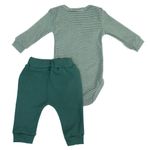 CONJUNTO BEBÊ BODY E CALÇA TIGER VERDE LISTRADO