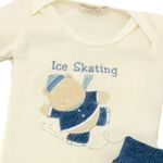 CONJUNTO BEBÊ BODY DE URSINHO PATINADOR E CALÇA SARUEL