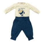 CONJUNTO BEBÊ BODY DE URSINHO PATINADOR E CALÇA SARUEL