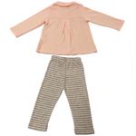Conjunto Infantil Menina Blusa de Frio com Laços e Calça