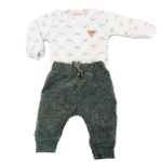 CONJUNTO BEBÊ MENINO COM BODY URSINHO POLAR E CALÇA GRAFITE