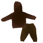 CONJUNTO  MENINO BEBÊ  ESTAMPA URSINHO COM CALÇA MARROM
