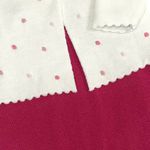 Conjunto Bebê em Tricô com Salopete e Casaquinho de Bolinhas