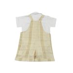 Conjunto Jardineira Bebê Curta Com Body Camisa