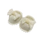 Sapatinho para Bebê Menina Laço E Pérolas