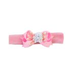 Faixa de Cabelo Bebê Menina com Laço e Flor Central