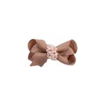 Presilha de Cabelo Bebê de Laço com Pérolas 