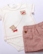 Conjunto Curto Bebê Menino Ursinho