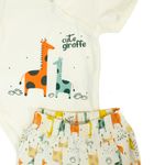 Conjunto Bebê Body e Bermuda de Girafa  