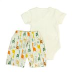 Conjunto Bebê Body e Bermuda de Girafa  