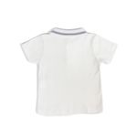 CONJUNTO CAMISA POLO BRANCA E BERMUDA CINZA