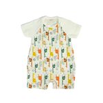 Macacão Bebê Curto Estampado de Girafinhas