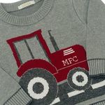 BLUSA SUÉTER DE FRIO INFANTIL TRICÔ ESTAMPA TRATOR INVERNO