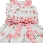 Macaquinho Infantil Floral Com Babado na Gola 