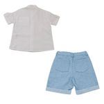Conjunto Infantil Menino Bermuda E Camisa Branca