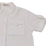 Conjunto Infantil Menino Bermuda E Camisa Branca