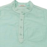 CAMISA MENINO BATA INFANTIL VERDE CLARINHO