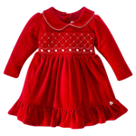 Vestido Bebê Manga Longa Em Plush