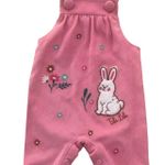 CONJUNTO BLUSA MANGA LONGA E JARDINEIRA EM VELUDO COTELÊ ROSA