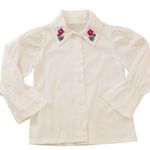 Camisa Infantil Meninas Gola Bordada