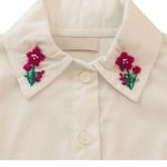 Camisa Infantil Meninas Gola Bordada