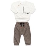CONJUNTO BEBÊ MENINO BLUSA DE FRIO E CALÇA